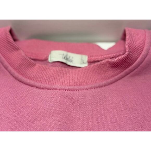 👚 Pink Sweatshirt and Sweatshorts Set Malibu Athletics Comfy Large - Picture 7 of 7